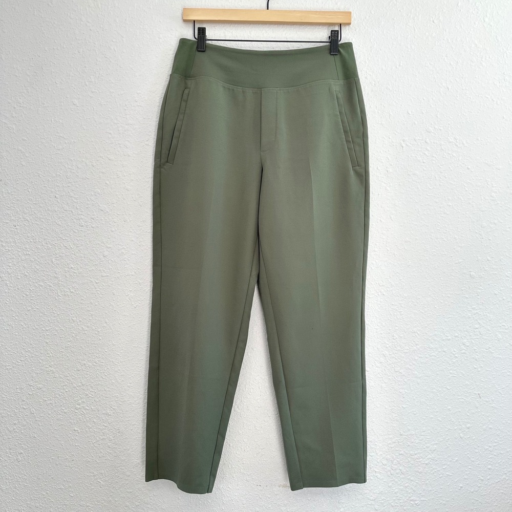 Athleta Endless High Rise Pant Women 6P Green Tapered Athleisure Travel